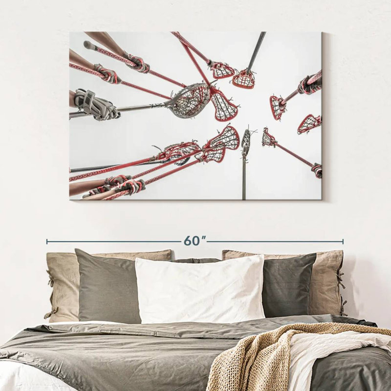 «Lacrosse Team Victory», reproduction sur toile, H 34 po x l 51 po x P 1,25 po