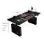 Bureau d'ordinateur à hauteur réglable noir avec panneau perforé Gaming Style | Poste de travail intelligent-2136923029