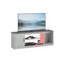 58" Media Console, LED TV Stand for 65 Inch TV, Gaming Entertainment Centre for PS5 with Glass Shelf-1827125522