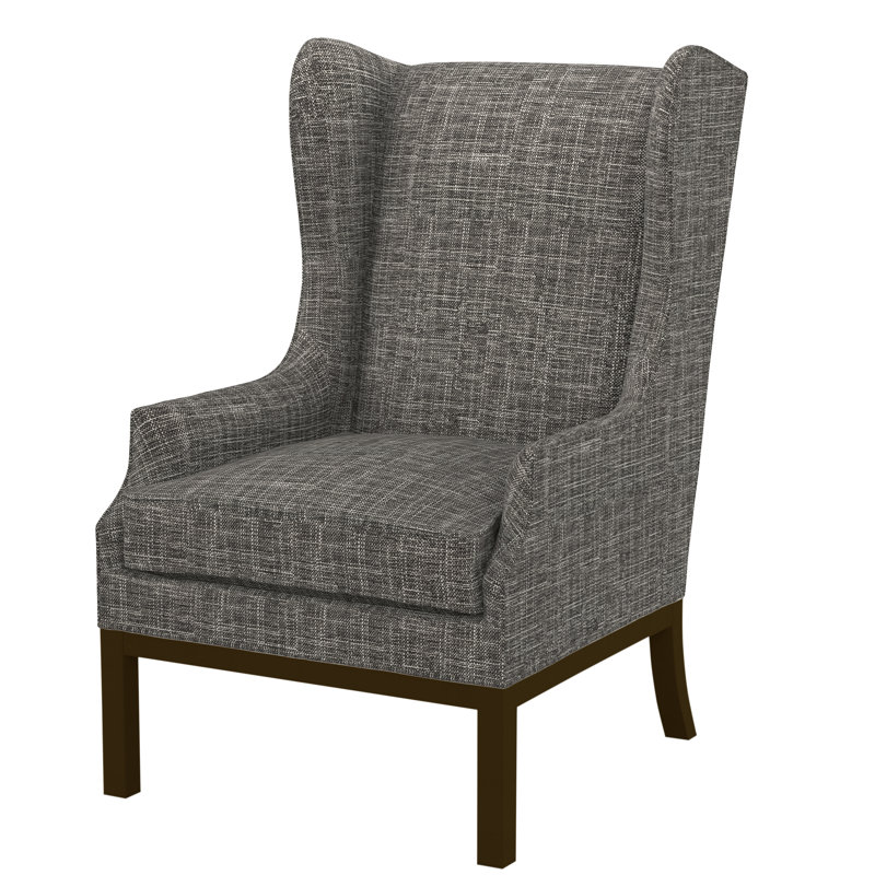 Barley Wingback Chair, F1458-Stone, Charcoal, No