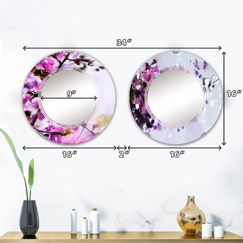 Ensemble de 2 miroirs sans cadre