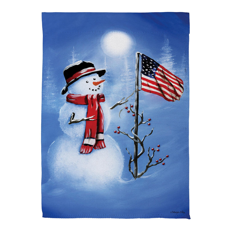 Drapeau patriotique de bonhomme de neige en suède