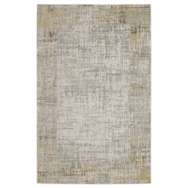 Michels Distressed Abstract Beige/ Multi Area Rug, Rectangle 6'7" x 9'6"
