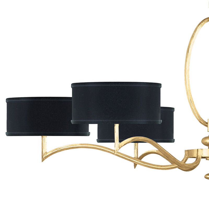 Allegretto 6 - Light Chandelier, Black, Gold