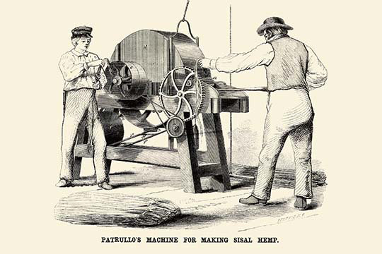 «Patrullo's Machine for Fabrication Sisal Hemp», reproduction d'art