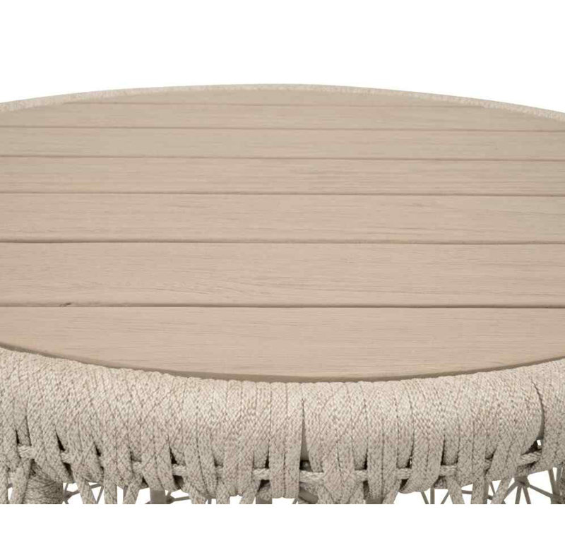 Table de bout ronde en tricot pour l'extérieur