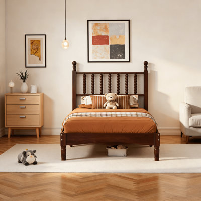 Rambha Standard Bed With Retro Headboard