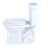 TOTO® Promenade® II Two-Piece Elongated 1.28 GPF Universal Height Toilet with CEFIONTECT, Cotton White-27697123-22901113