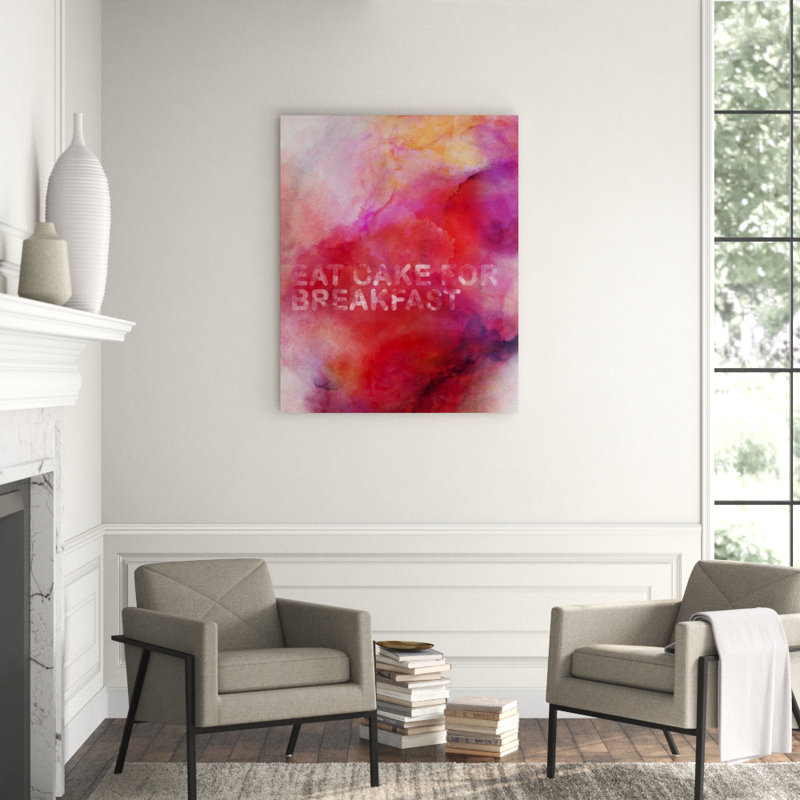 Eat Cake For Breakfast Print by Sofia Fox, 30" H x 24" W x 1.5" D, Plexi