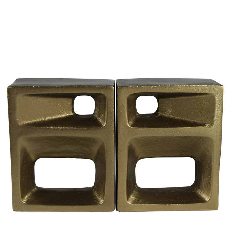 Teca Bookends Pair, Brass