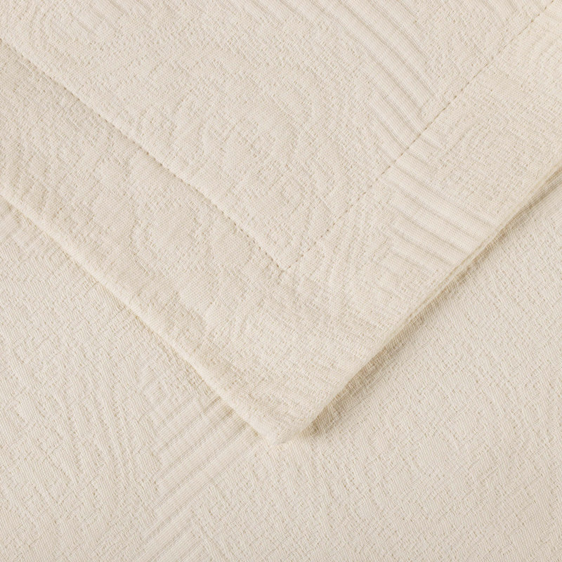 Ensemble de couvre-lit respirant à médaillon en coton avec coussin de qualité supérieure Superior Victory , Ivoire