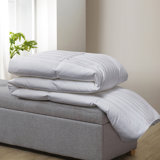 Damask Stripe 100% US Grown Cotton Hungarian Goose Down Comforter - All Seasons