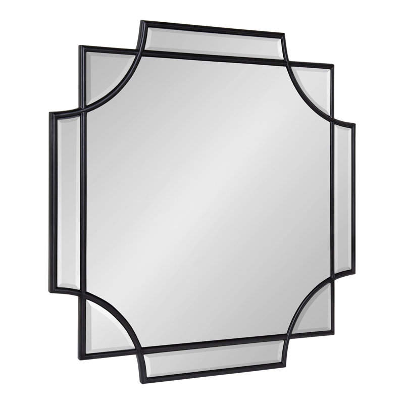Ocilla Flat Mirror, 24" x 24", Black