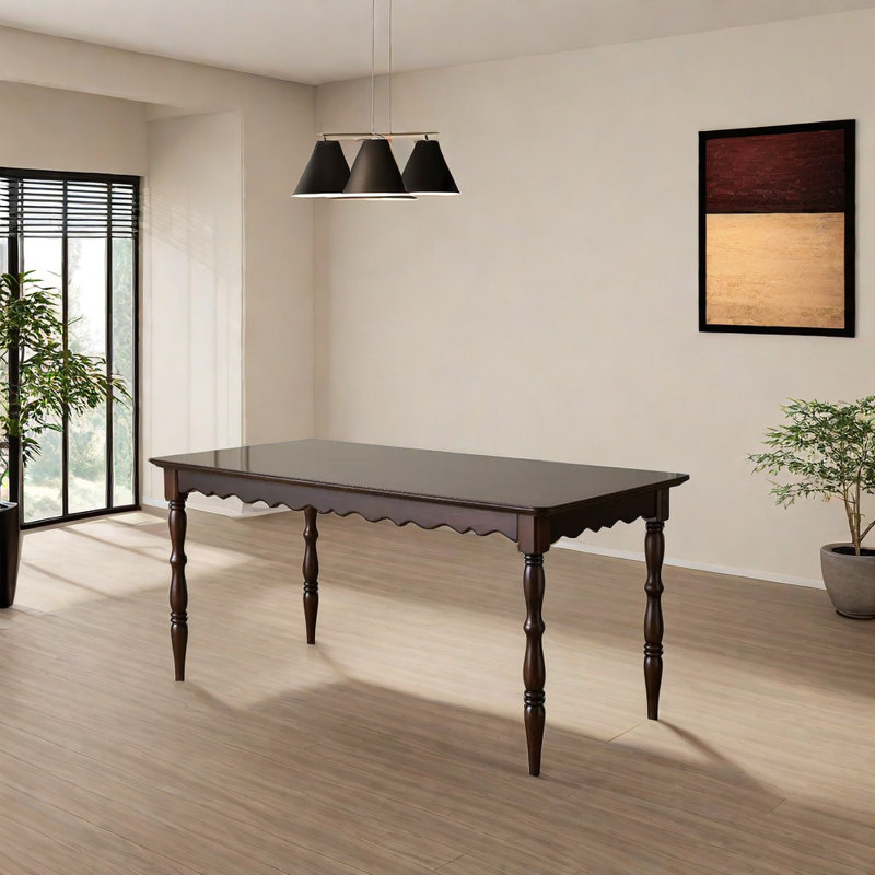Table de salle à manger rectangulaire Tahzeeb 31,49 po, L 31,49 po x L 62,99 po