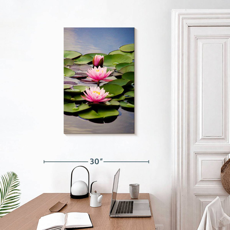 Sacred Lotus Flowers, 30" H x 20" W