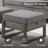 6-Piece Outdoor Rattan Modern Garden Fire Pit Set With Sofa, Swivel Chairs And Ottomans-495958235-495958238