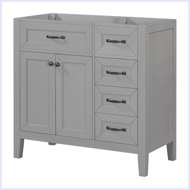 Meuble-lavabo moderne avec armoire et tiroirs, Vert
