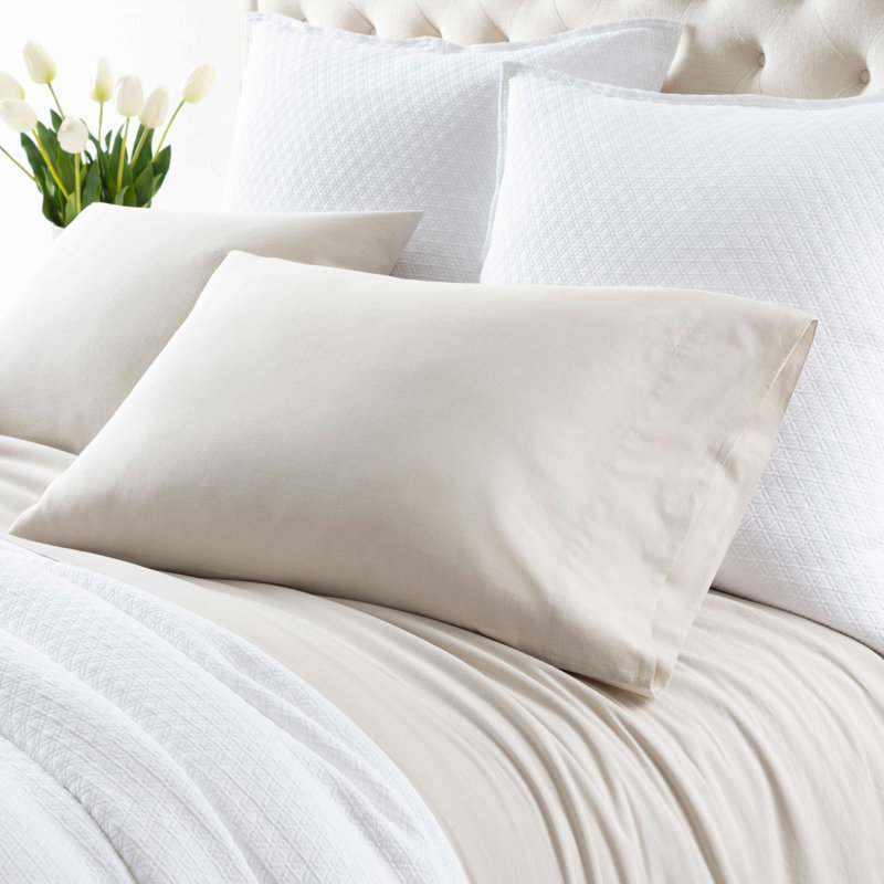 Cozy Cotton Pillowcases, Standard Pillowcases, Natural