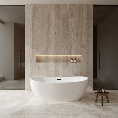 Rebecca 65'' x 32'' Soaking Acrylic Bathtub