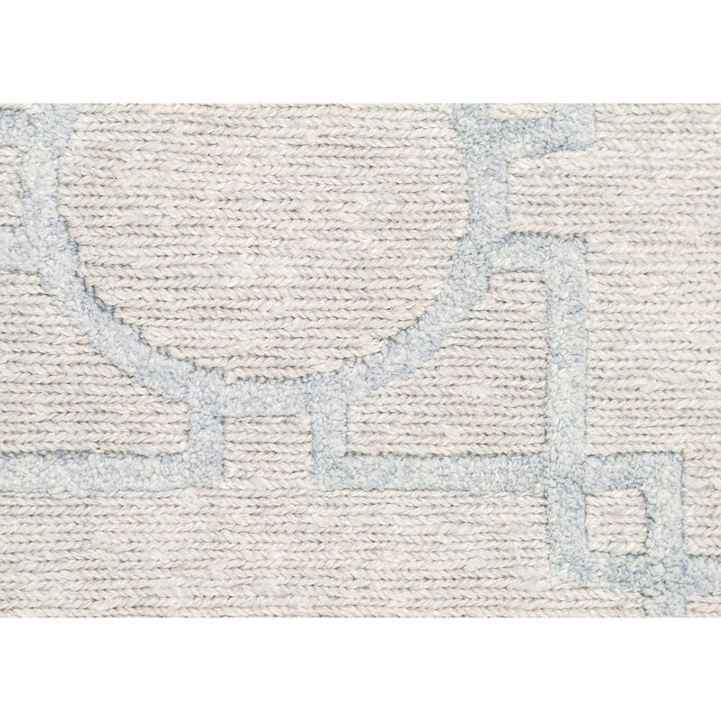 Tapis bleu clair noué à la main de haute qualité