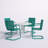 Kutcher 4 - Person Patio Dining Set Umbrella Hole Included Round Table-2093778348