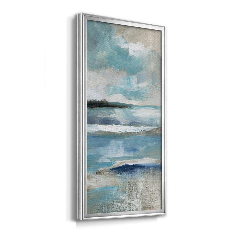 «Distant Drama I», reproduction d'art sur toile encadrée, H 22,5 po x l 42,5 po x P 1,5 po, Argent