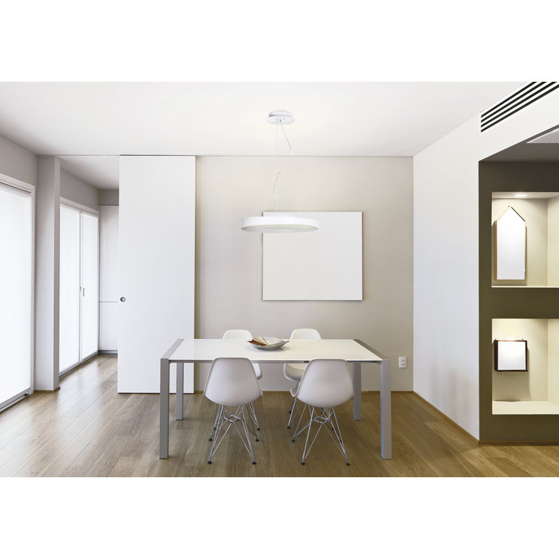 Alisa 1 - Light White LED Drum Pendant