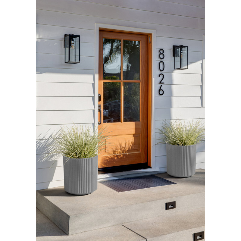 Pot à fleurs rond Demi Series, 2, Gris, H 19,75 po x l 18,5 po x P 18,5 po