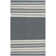 Rodgers Hand Woven Flat Weave Wool/Cotton Striped Rug in Dark Gray