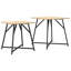  Side Table Set 2 Pcs Smoked Oak And Black 50 X 50 X 50 Cm-1826725360