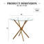 Suchi Round Dining Table with Iron Base-1630886277