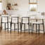 Ensemble de tabourets de bar beige moderne de style Mid-Century-435393913-435393914