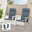 Coussin de chaise d'extérieur avec attaches de dossier Adirondack, gris foncé-141563210-141563209