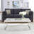 Light Oak And Chrome Coffee Table With Open Base