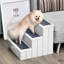 Rampe d'escalier blanche pour animaux 3 niveaux