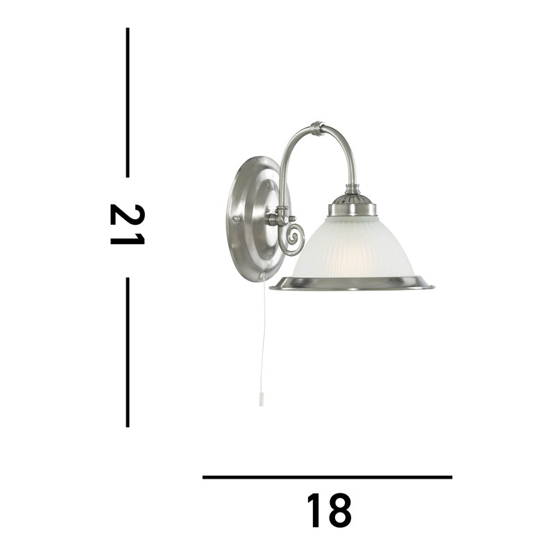 Lucile Armed Sconce, Silver/Opal