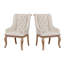 Ensemble de 2 fauteuils rembourrés en tissu