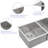 33" L x 19" W 60/40 Double Bowl Stainless Steel Undermount Kitchen Sink with Accessories