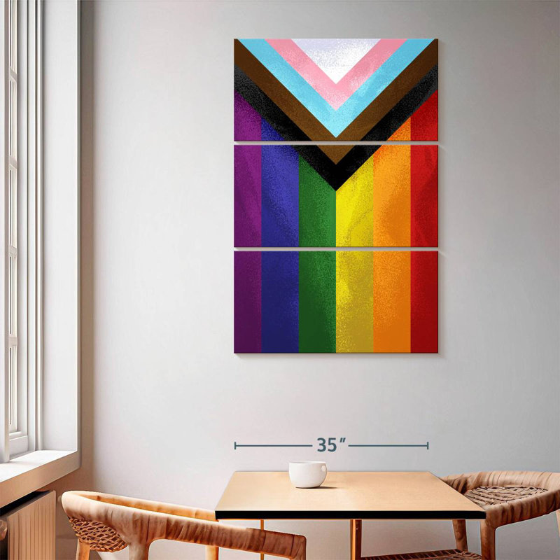 Khareem Modern Pride Flag, 65" H x 42" W