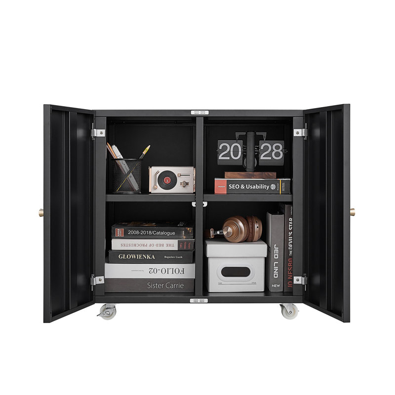 Support pour bureau à domicile avec roulettes, tables pour imprimantes avec porte-classeur, classeur latéral mobile avec tablette ouverte pour dossiers de format lettre / légal / A4