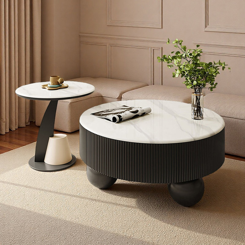 Cullison, H 16,53 po x L 27,55 po x l 27,55 po, Blanc / Gris, Noir