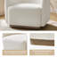 Ensemble de 2 fauteuils pivotants modernes en chenille avec base en bois massif Berklie-413613218