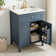 24" Modern Freestanding Single Bathroom Vanity with Ceramic Sink, 3 Soft-Close Drawers, Storage Rack, Solid Wood Legs, One Package