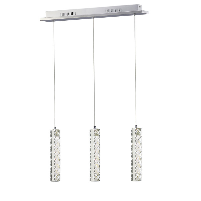 3 - Light LED Kitchen Island Pendant, Gold