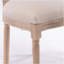 Ensemble de 2 chaises de salle à manger style français avec structure en bois et dossier ovale, crème