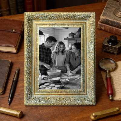 Cadre antique élégant en or antique 1PC pour photos de 11 po x 14 po et affichage de photos de tous les jours