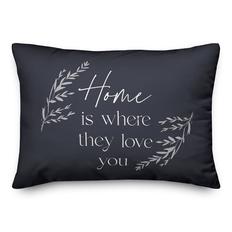 Coussin décoratif intérieur / extérieur en polyester , H 18 po x l 25 po, Bleu marine