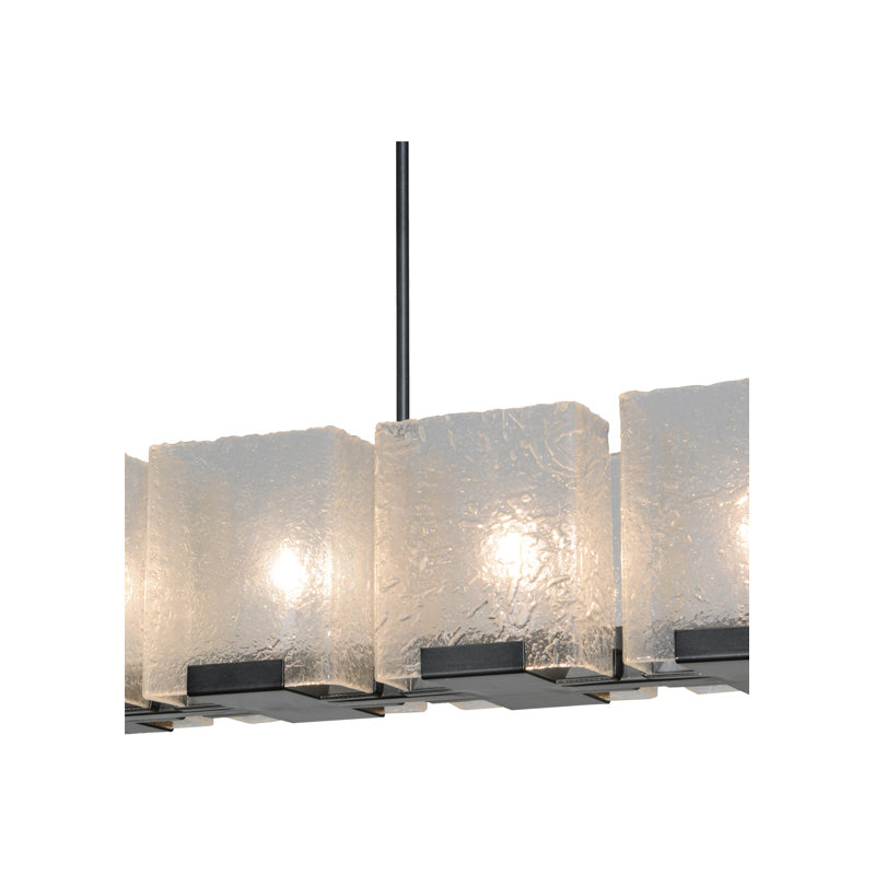 Luminaire suspendu linéaire 8 lumières Ice Cube