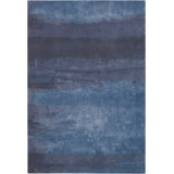 Luster Wash Wool Area Rug in Indigo Blue