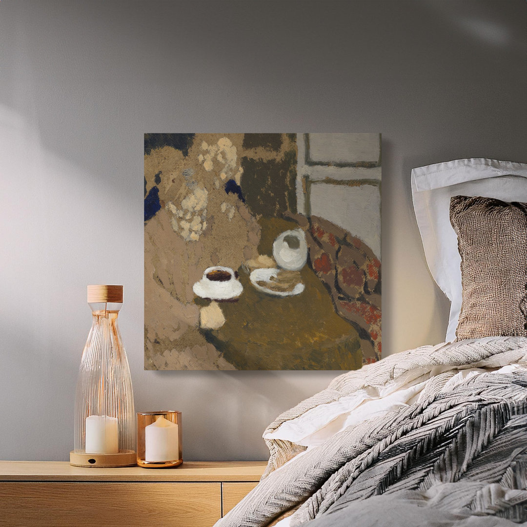 Coffee Table Canvas Wall Art, Still Life Painting Print, Gallery Wrapped Canvas, Ready to Hang, Modern Decor, Archival Quality